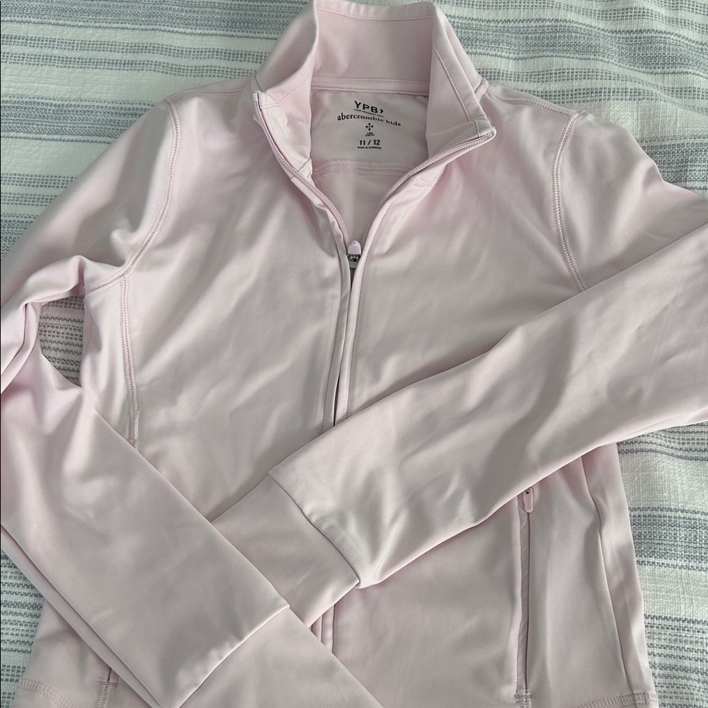 Abercrombie Kids Light Pink YPB athletic jacket and pants